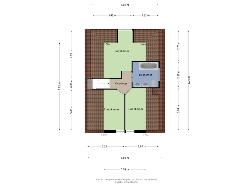 View floorplan of Eerste verdieping of Zandplaat 24