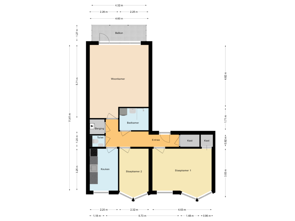 Bekijk plattegrond van Appartement van Gijsingstraat 40-C