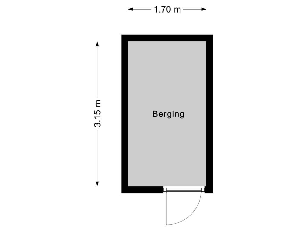 Bekijk plattegrond van Berging van Gijsingstraat 40-C