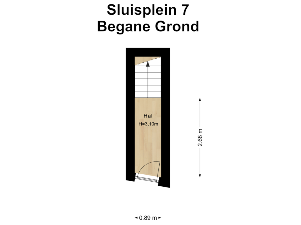 View floorplan of Begane Grond of Sluisplein 7