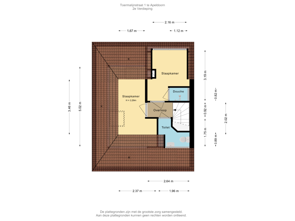 Bekijk plattegrond van 2e Verdieping van Toermalijnstraat 1