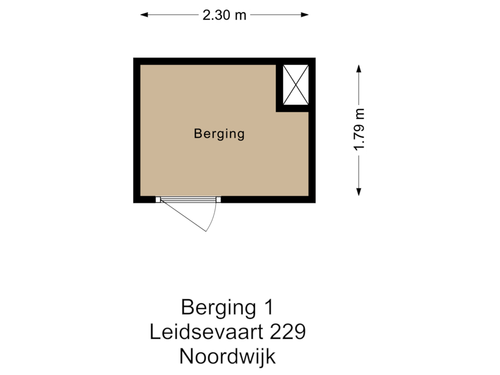 Bekijk plattegrond van Berging 1 van Leidsevaart 229