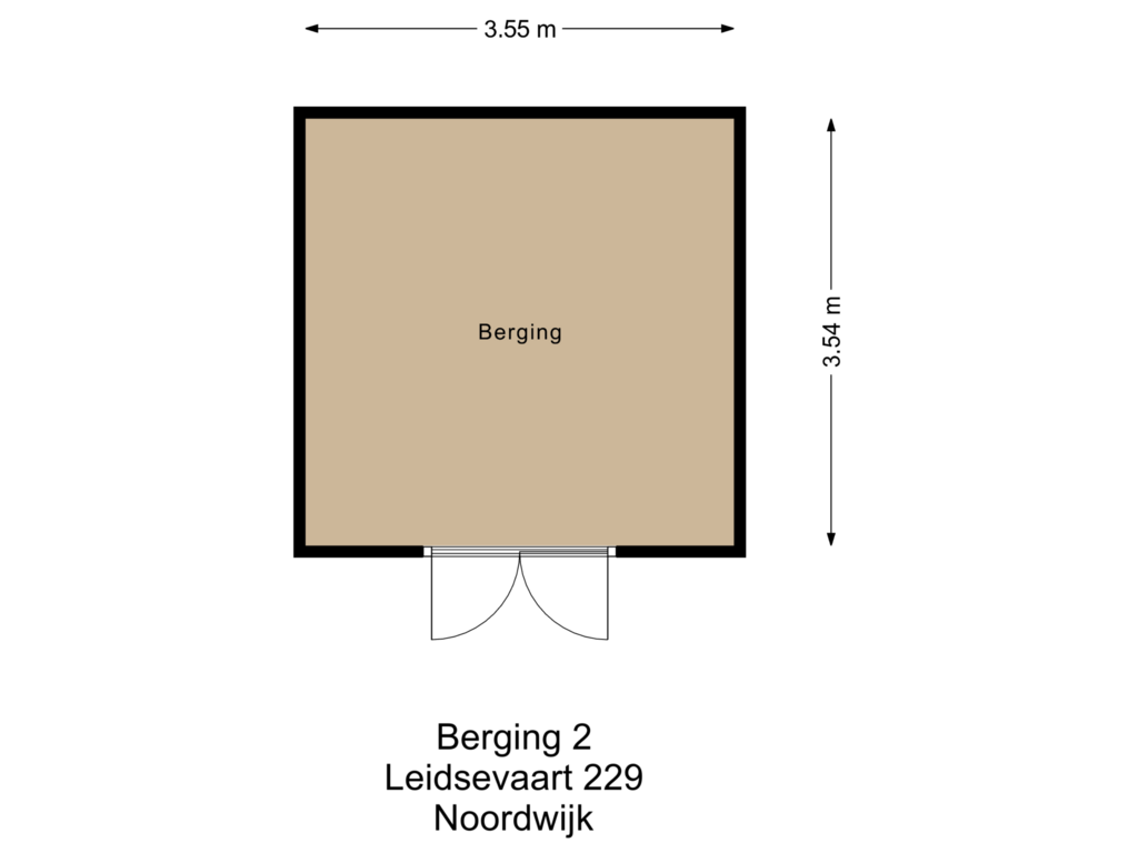 Bekijk plattegrond van Berging 2 van Leidsevaart 229