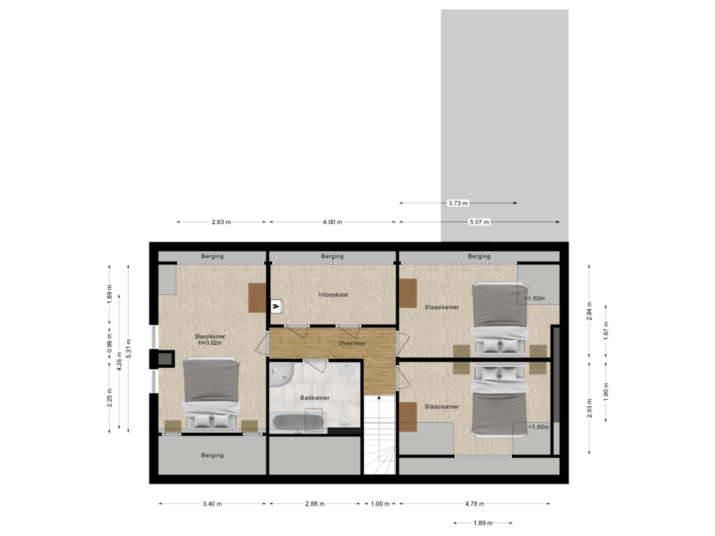 View floorplan of Eerste verdieping of de Kluis 10