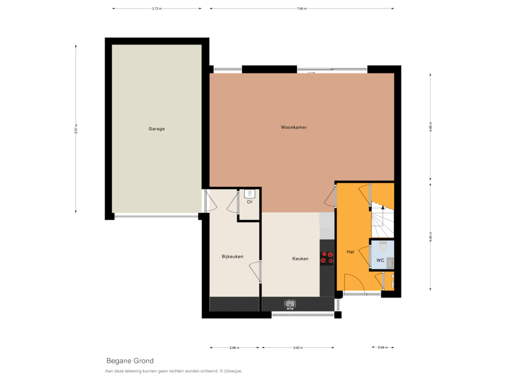 View floorplan of Begane Grond of Toermalijndreef 109