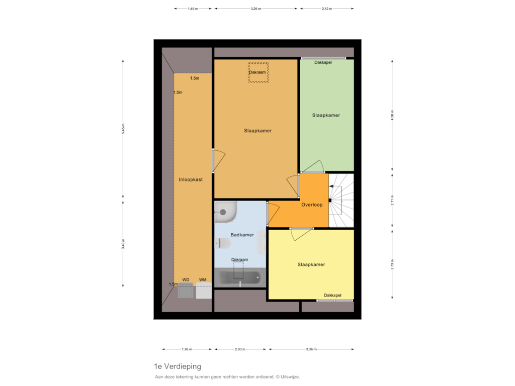 View floorplan of 1e Verdieping of Toermalijndreef 109