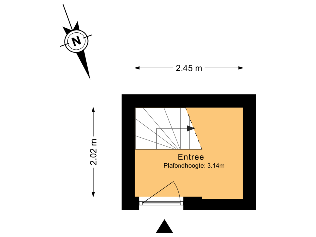 View floorplan of 1e Verdieping of Sinaasappelstraat 12