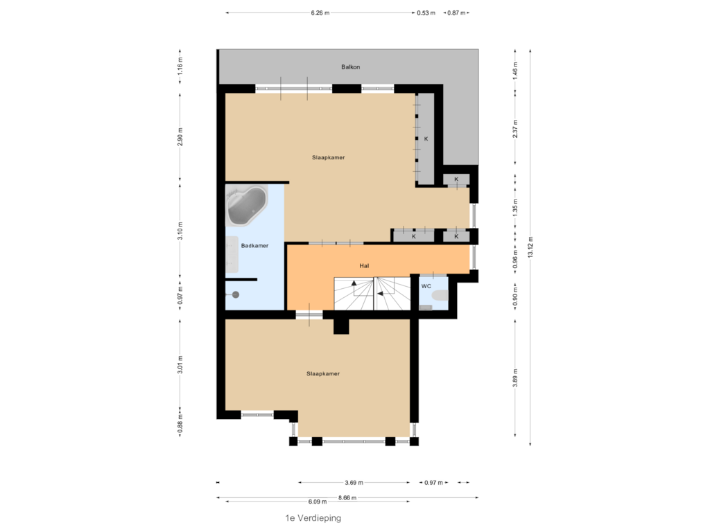 Bekijk plattegrond van 1e Verdieping van van Panhuysstraat 55