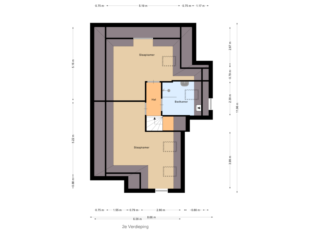 Bekijk plattegrond van 2e Verdieping van van Panhuysstraat 55