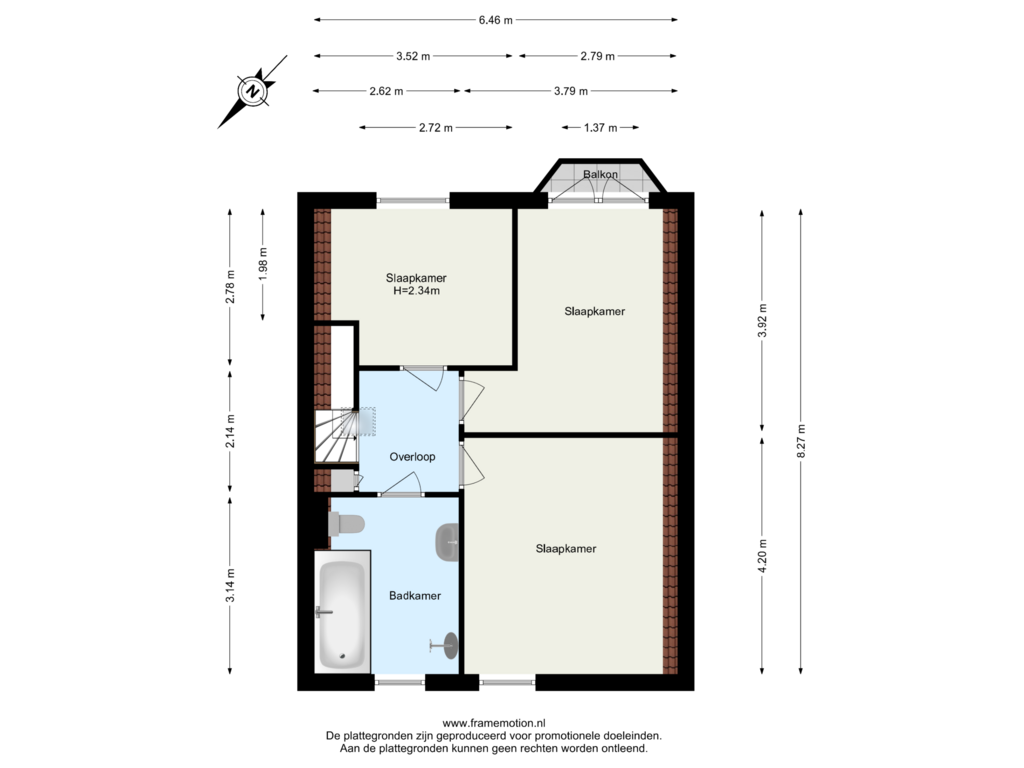 Bekijk plattegrond van Verdieping 1 van Dorpsstraat 84