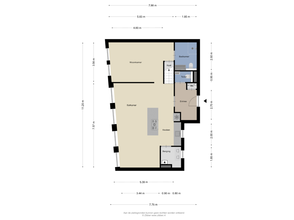 Bekijk plattegrond van Begane Grond van Nieuwstraat 8-05