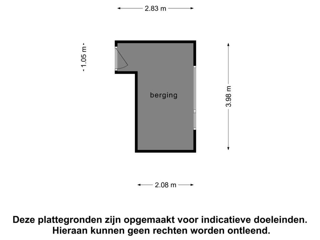 View floorplan of Berging of Troelstralaan 22