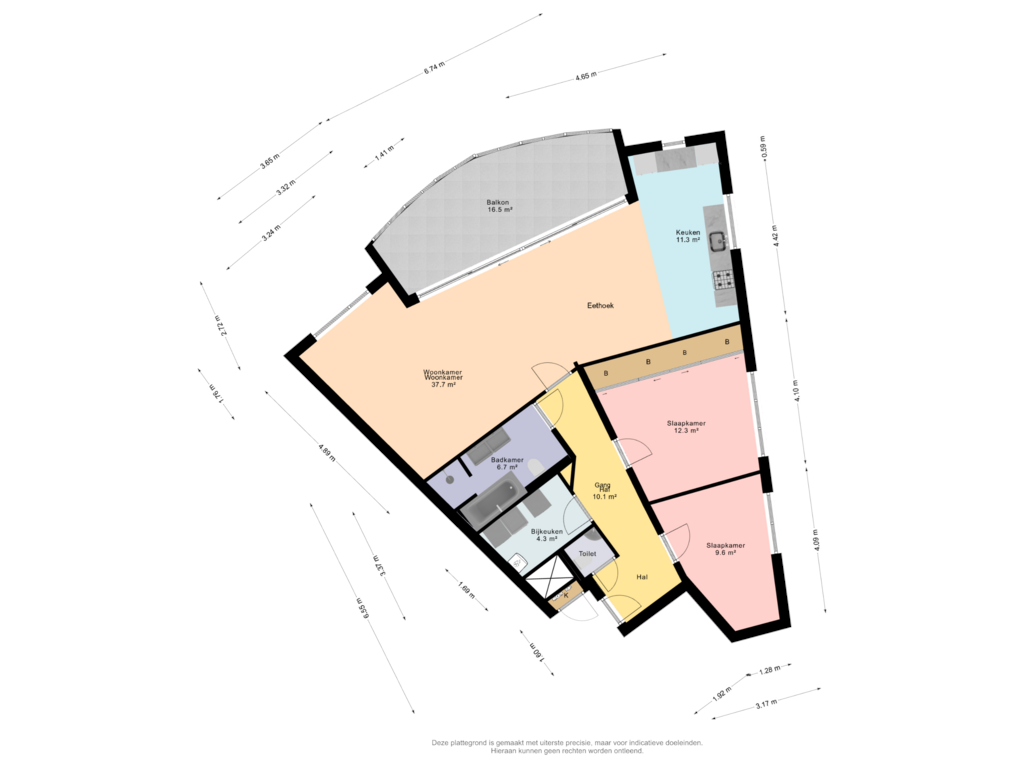 Bekijk plattegrond van Appartement van Dagpauwoog 37