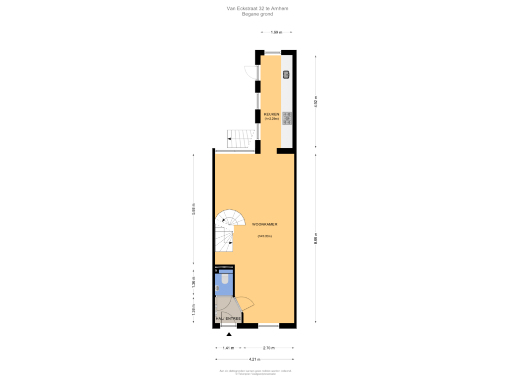 View floorplan of Begane grond of Van Eckstraat 32