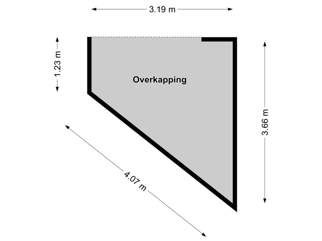 View floorplan of Veranda of Bloklaan 22-AZG01