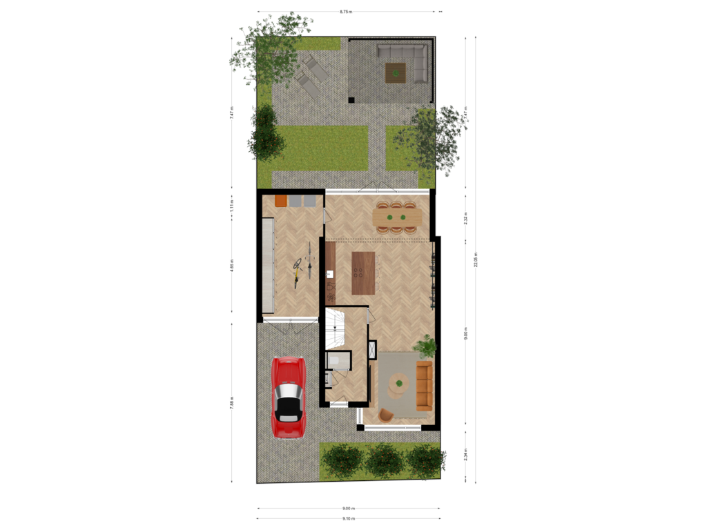 View floorplan of Situatie of Pastoor Kuypersstraat 13-A