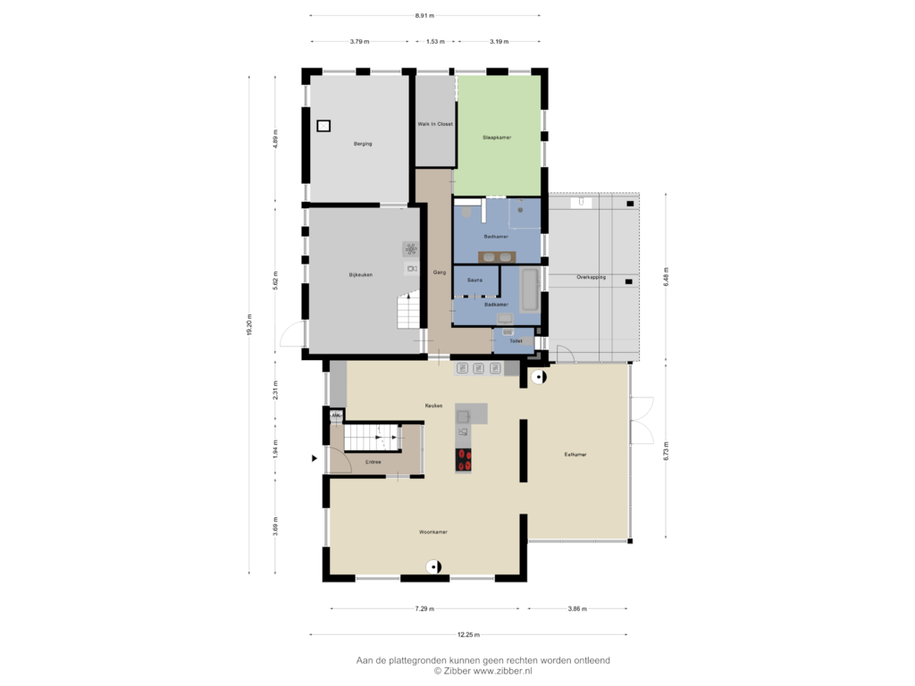 Bekijk plattegrond van Begane Grond van Vogelenzangsestraat 7