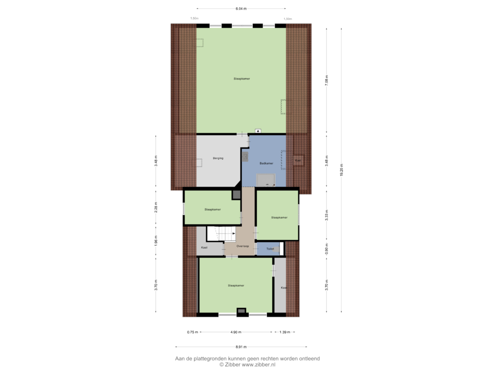 Bekijk plattegrond van Eerste Verdieping van Vogelenzangsestraat 7