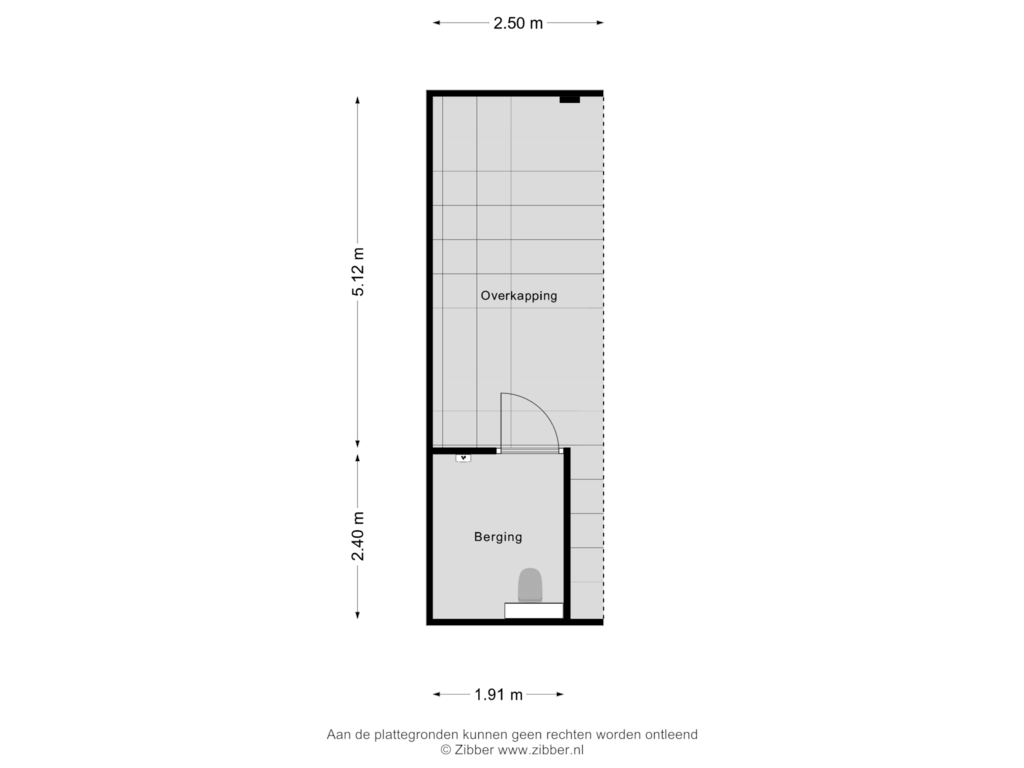 Bekijk plattegrond van Berging van Vogelenzangsestraat 7