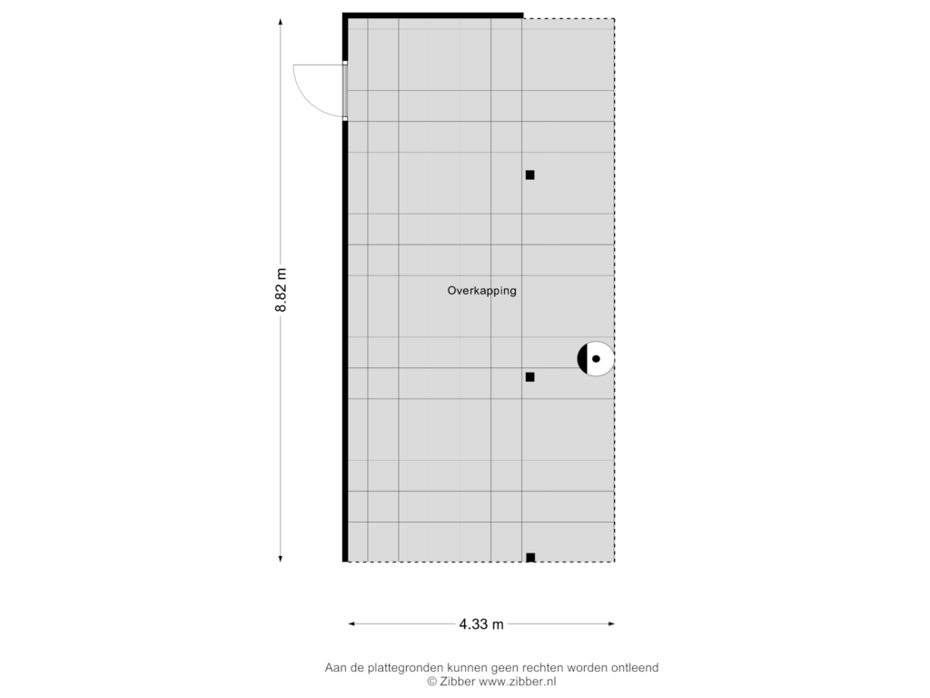 Bekijk plattegrond van Overkapping van Vogelenzangsestraat 7