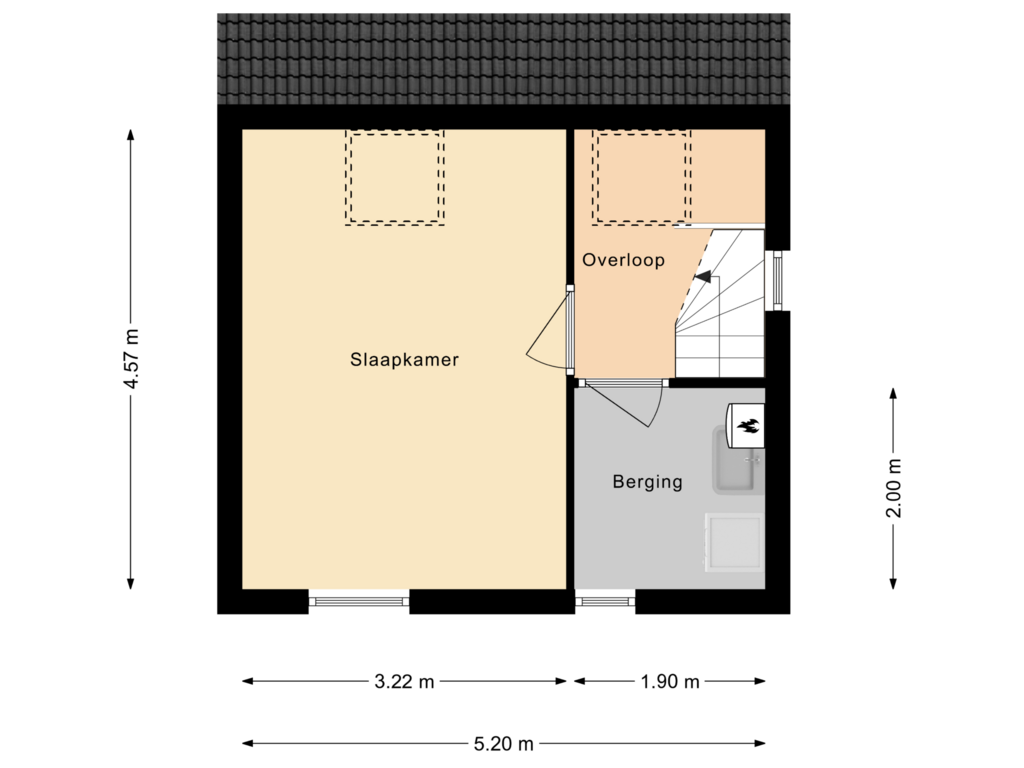 Bekijk plattegrond van 2e Verdieping van Groen-blauwlaan 52