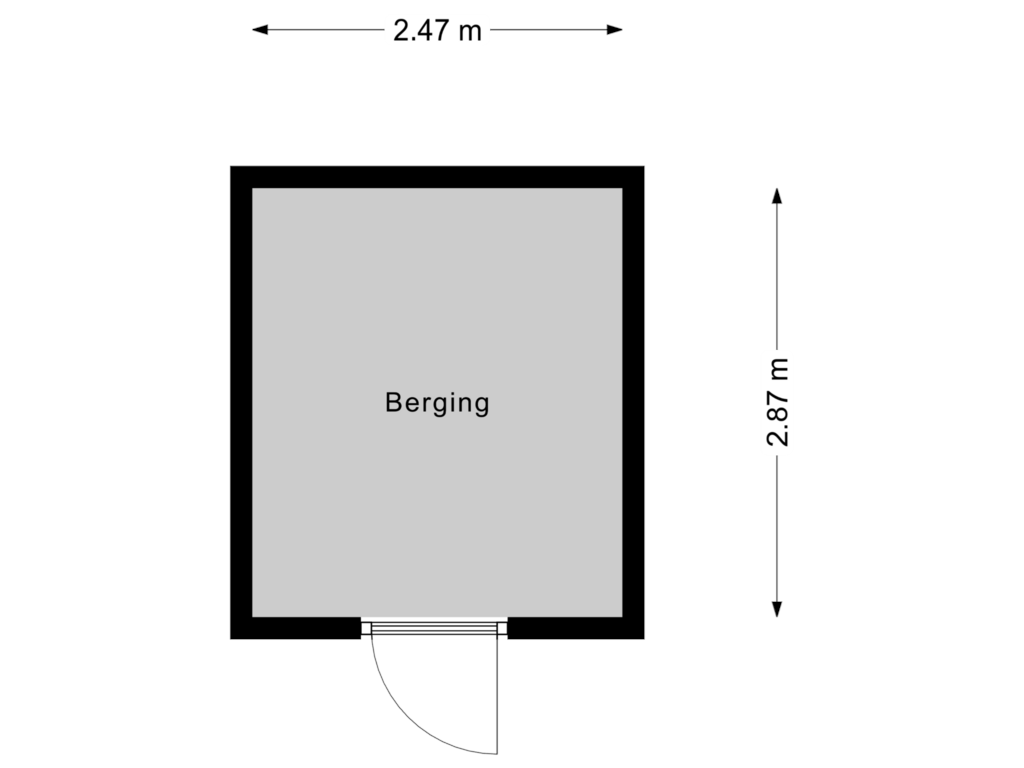 View floorplan of Berging of Burgemeester Middelberglaan 91