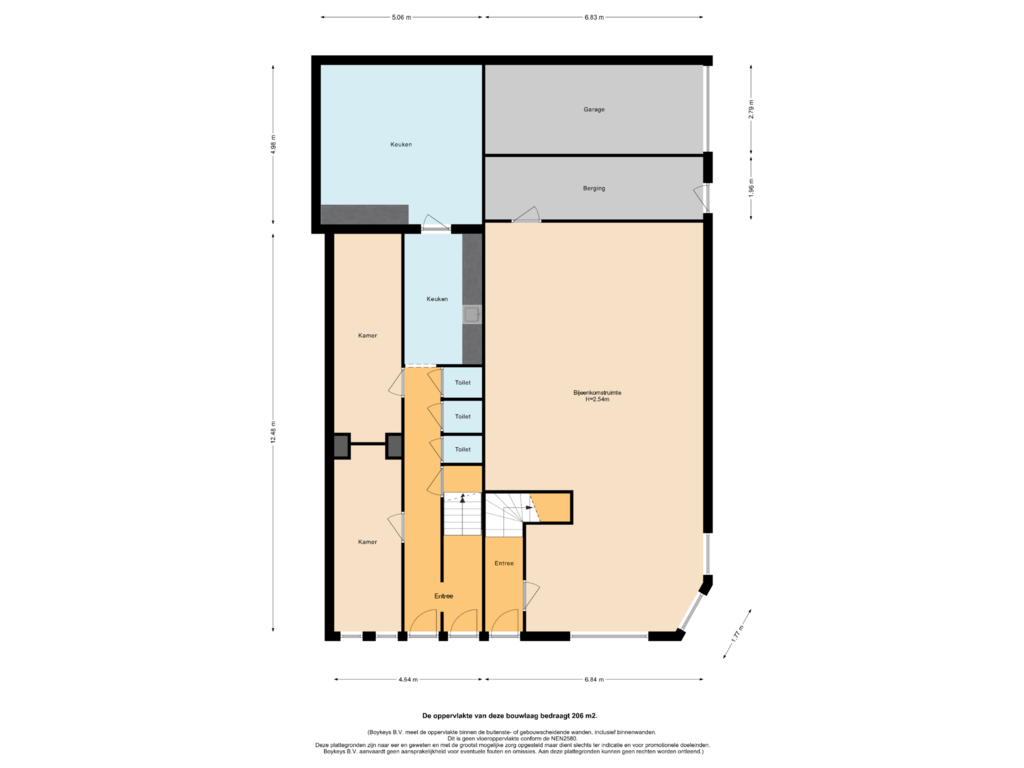 Bekijk plattegrond van Begane Grond van Bergweg 219