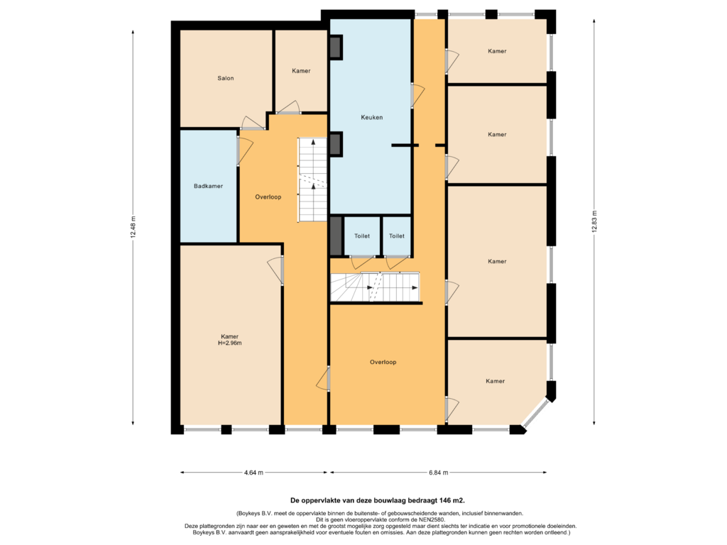 Bekijk plattegrond van 1e Verdieping van Bergweg 219