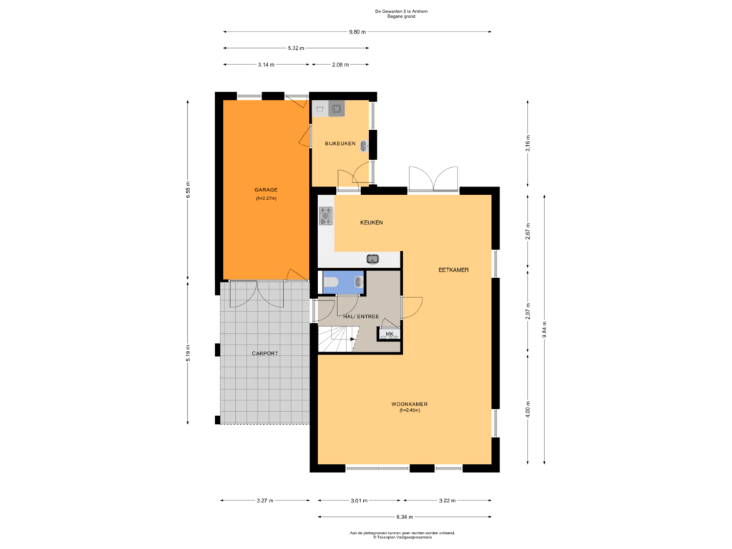 Bekijk plattegrond van Begane grond van De Gewanten 5