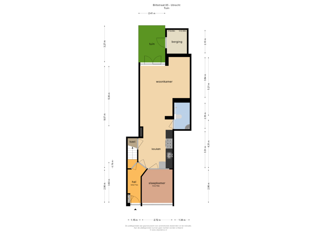 Bekijk plattegrond van TUIN van Biltstraat 85