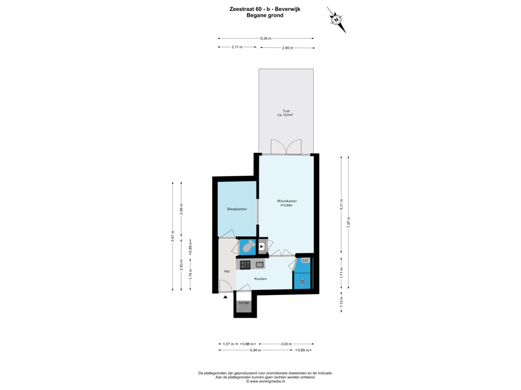 Bekijk plattegrond van Begane grond van Zeestraat 60-A