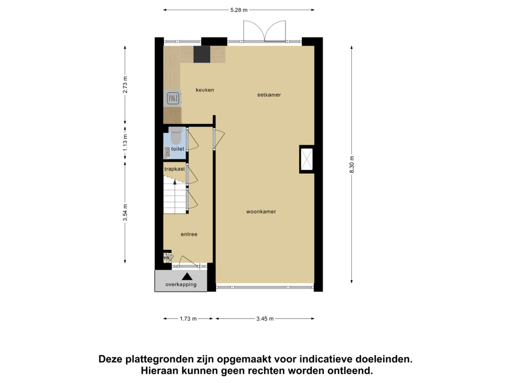 Bekijk plattegrond van Begane Grond van Dahliastraat 1