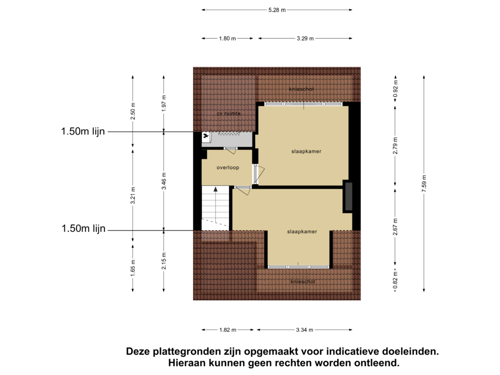 Bekijk plattegrond van Tweede verdieping van Dahliastraat 1