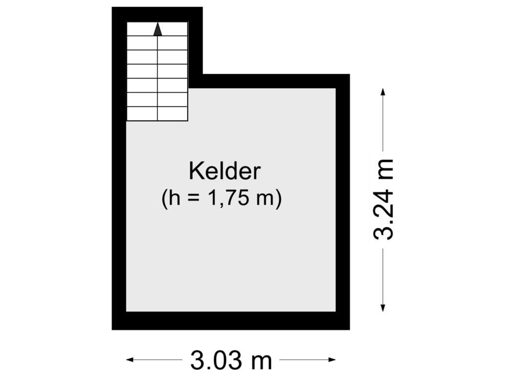 Bekijk plattegrond van Kelder van Horsterweg 194