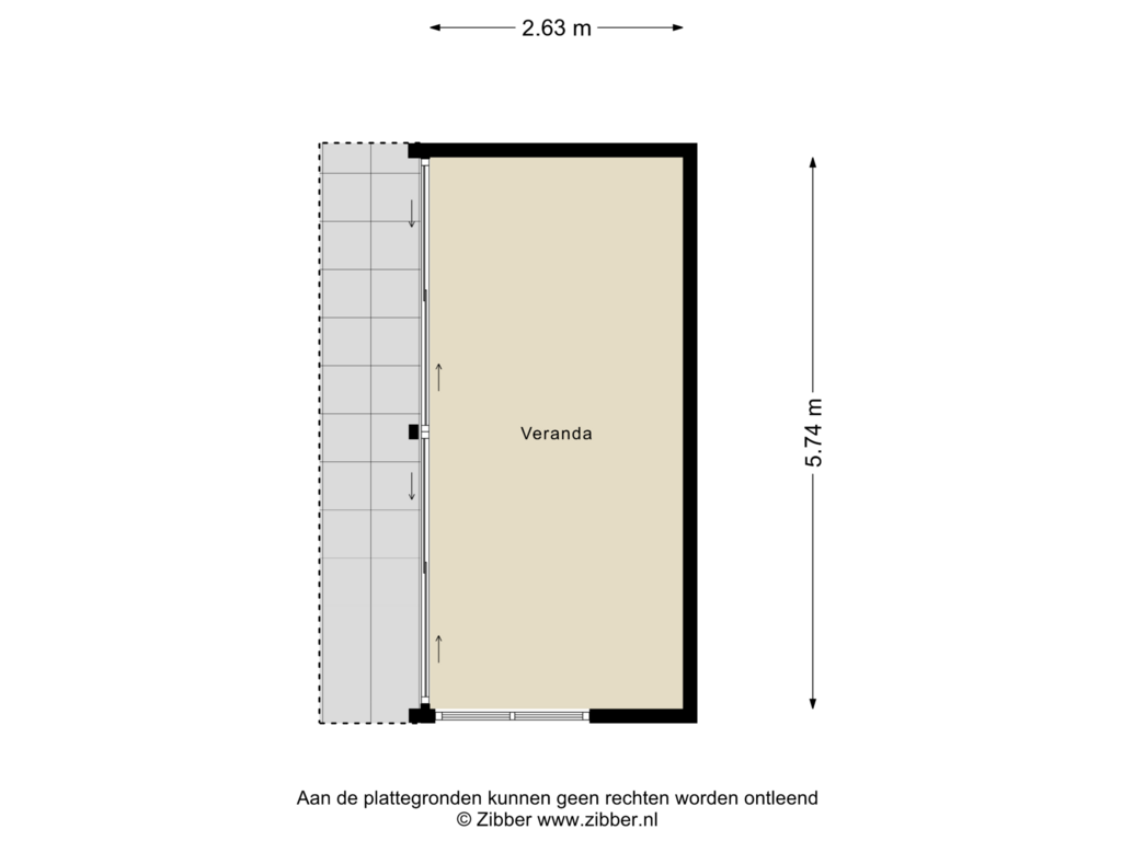 Bekijk plattegrond van Veranda van Duivenstraat 76