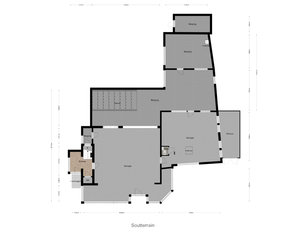 View floorplan of Soutterrain of Juliana van Stolbergstraat 52