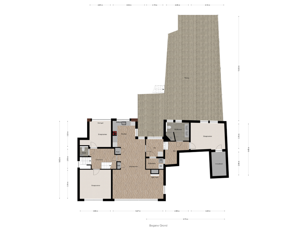 View floorplan of Begane Grond of Juliana van Stolbergstraat 52