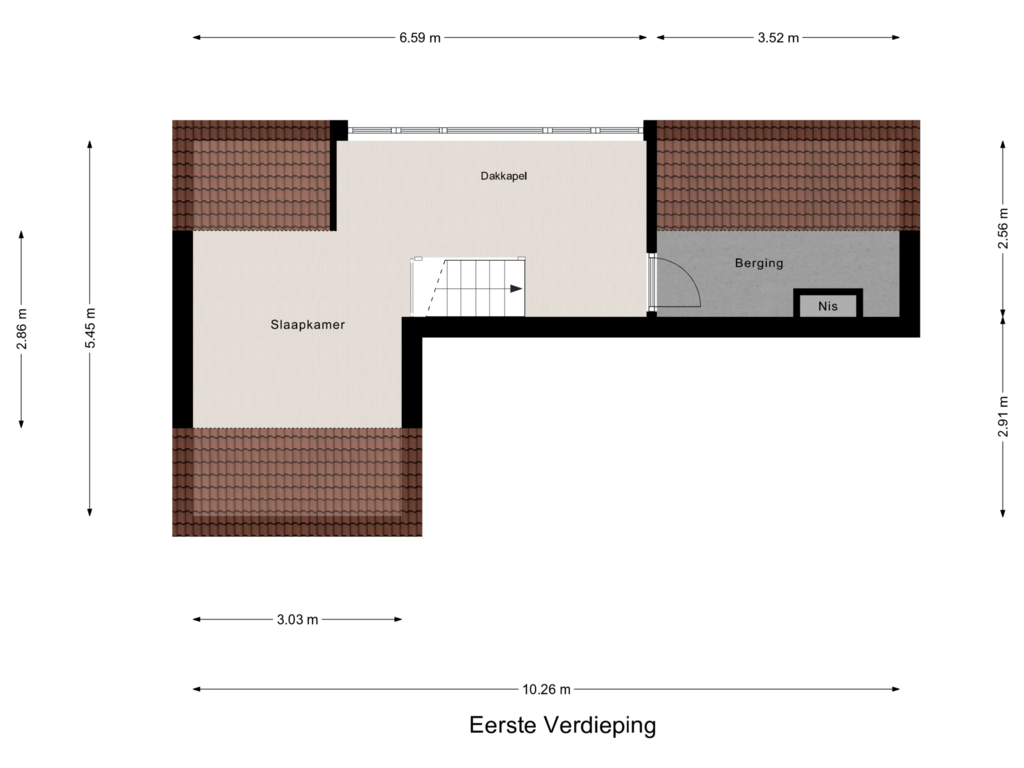 View floorplan of Eerste Verdieping of Juliana van Stolbergstraat 52