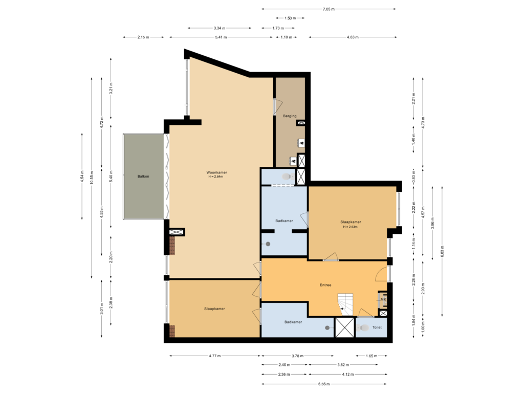 View floorplan of Appartement of Jan van Henegouwenweg 37