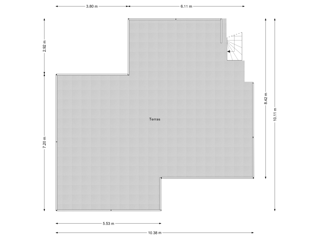 View floorplan of Terras of Jan van Henegouwenweg 37