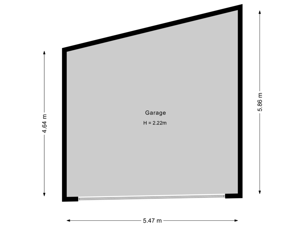 View floorplan of Garage of Jan van Henegouwenweg 37