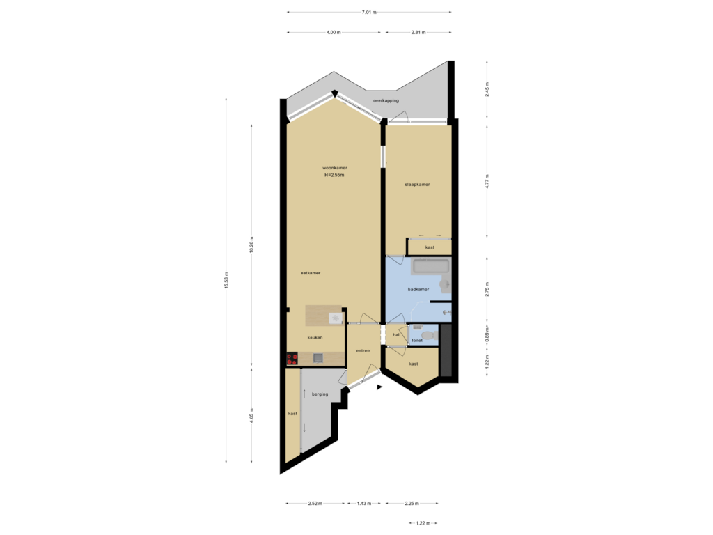 Bekijk plattegrond van Appartement van Zeeweg 110