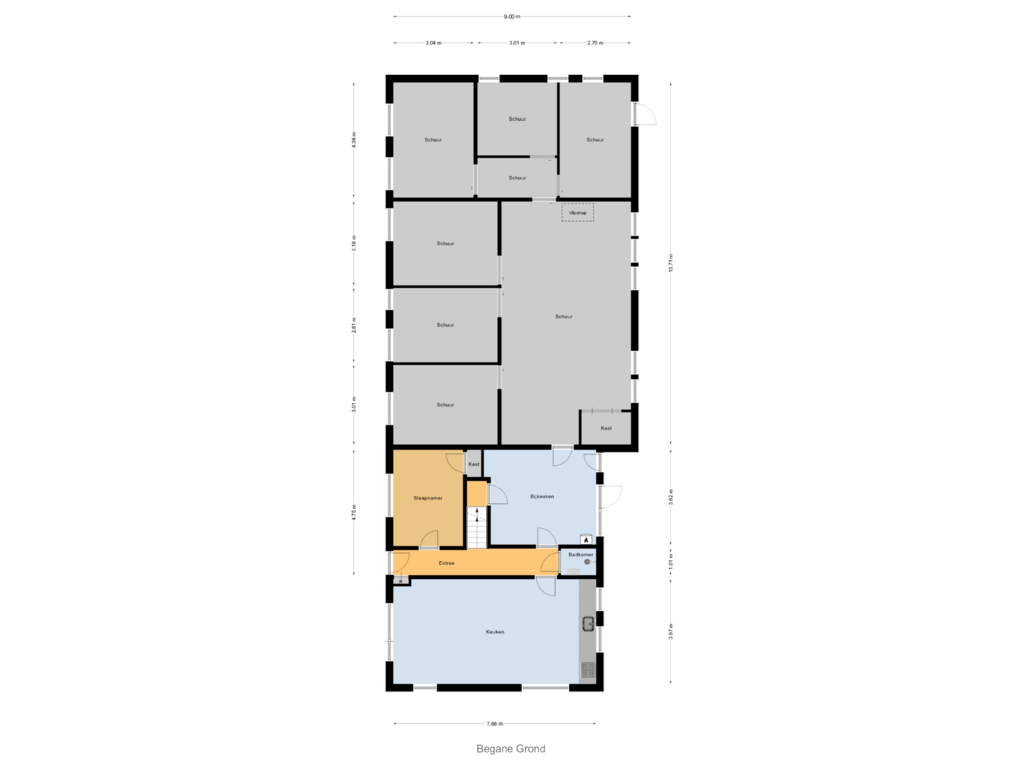 Bekijk plattegrond van Begane Grond van Oirschotseweg 64