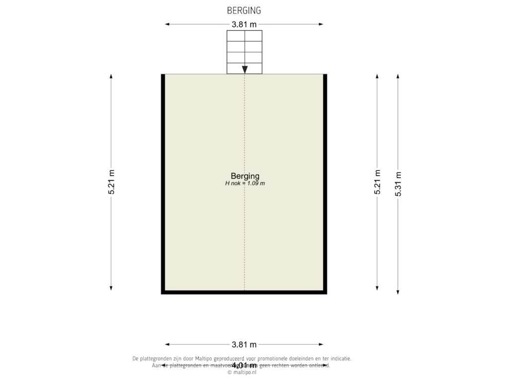 Bekijk plattegrond van Berging van Blankertseweg 9