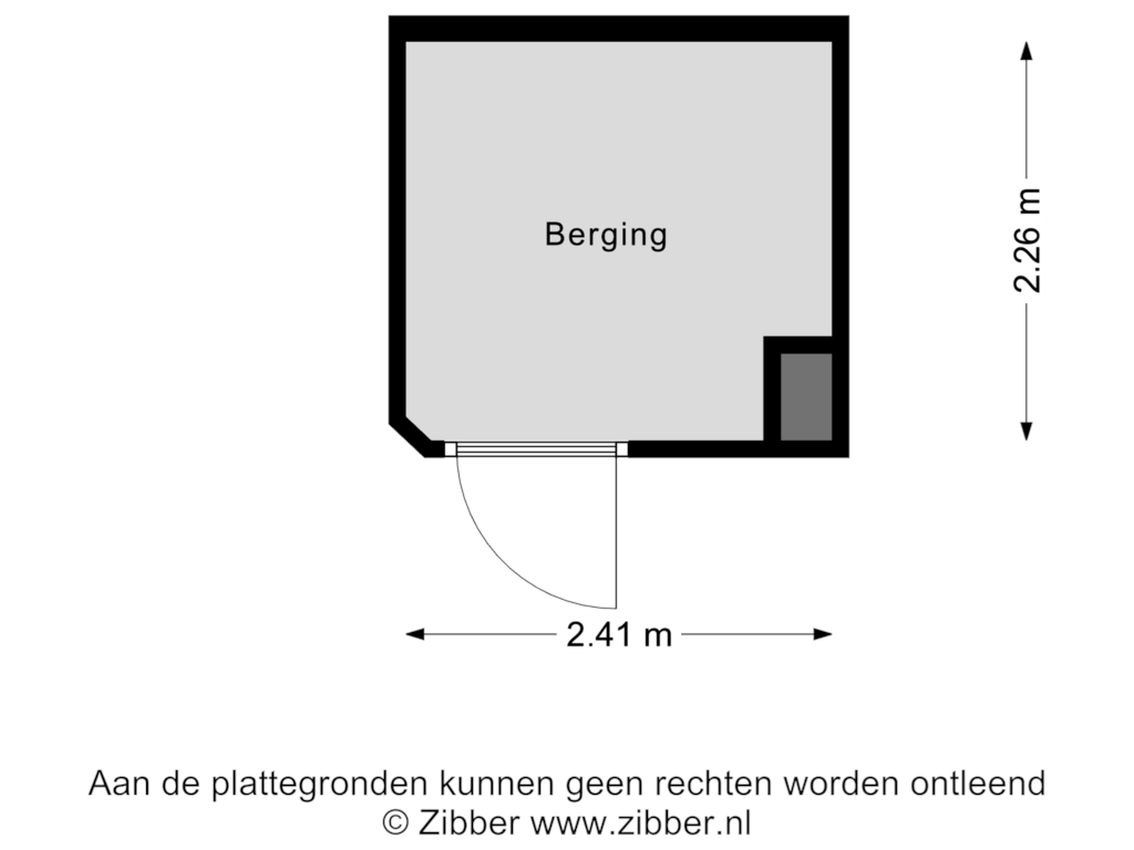 View floorplan of Berging of Saskia van Uylenburchlaan 52