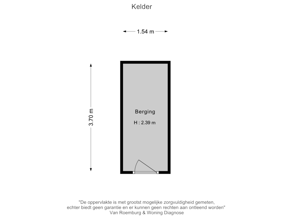 View floorplan of Kelder of Warmoesstraat 18-C