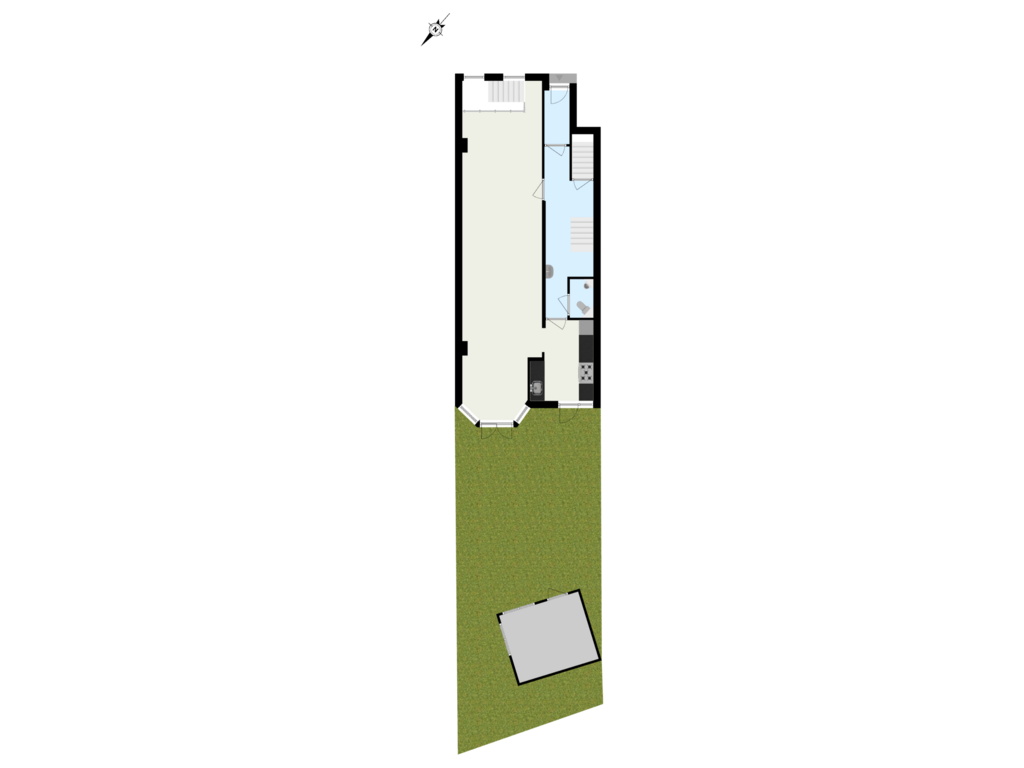 Bekijk plattegrond van Begane Grond Tuin van Graaf Florisstraat 65-A