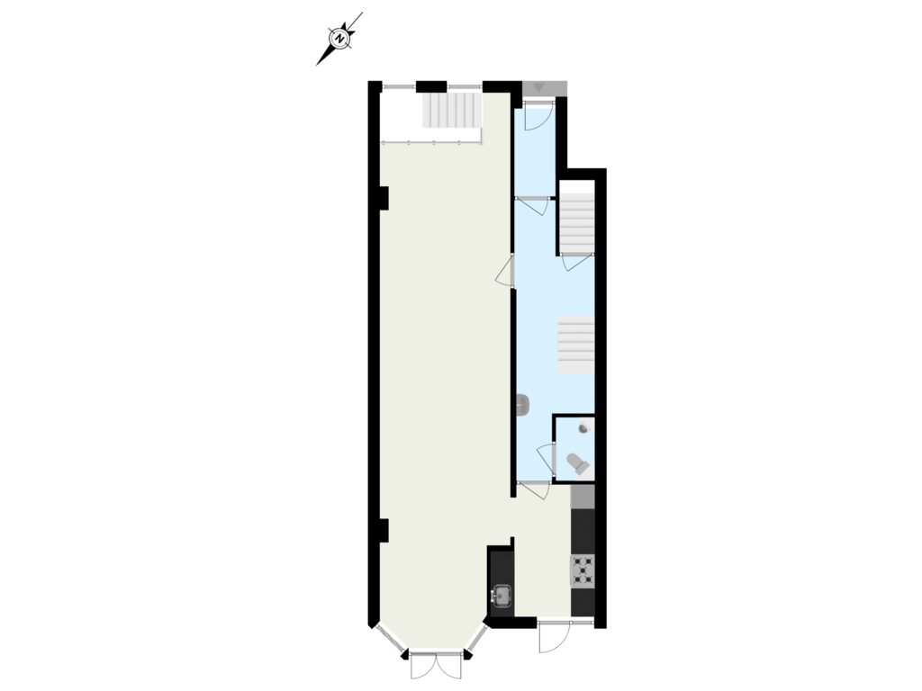 Bekijk plattegrond van Begane Grond van Graaf Florisstraat 65-A