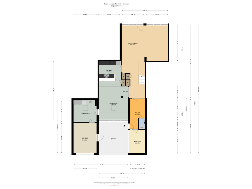 Bekijk plattegrond van BEGANE GROND van Laan van de Marel 32