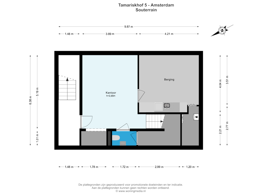 View floorplan of Souterrain of Tamariskhof 5